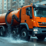 Эффективная откачка сточных вод из жилых комплексов с помощью илососа.